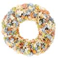 Floristik24 Künstlicher Hortensienkranz bunt 55 cm für Tür, Wand und Tischdekoration