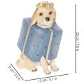 Dekofigur sitzender Hund aus Kunstharz im Geschenkpaket 20cm | Floristik24.ch