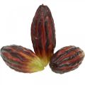 Floristik24 Kakaofrucht künstlich Deko Schaufenster Lila-Grün 17cm 3St