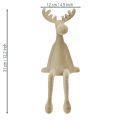 Kantenhocker Elch beflockt Kantensitzer Braun 31cm 3 St | Floristik24.ch