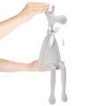 Weihnachtsfigur Rentier Kunststoff Hellgrau 54 cm als Kantenhocker | Floristik24.ch