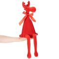 Dekofigur roter Elch mit Schleife 54cm Kantenhocker Kunststoff | Floristik24.ch