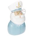 Floristik24 Kapitän Dekofigur 16 cm aus Polyresin in Blau und Weiss