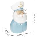 Kapitän Dekofigur 16 cm aus Polyresin in Blau und Weiss | Floristik24.ch