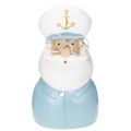 Kapitän Dekofigur 16 cm aus Polyresin in Blau und Weiss | Floristik24.ch