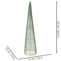 Steckkegel aus Metall, grün, 47 cm und 62 cm, 2er-Set für Floristik und Dekoration | Floristik24.ch