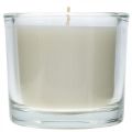 Floristik24 Kerze im Glas Kerzenglas Wachskerze Weiß Ø9cm H8cm
