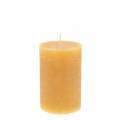 Floristik24 Durchgefärbte Kerzen Honigfarben 60×100mm 4St