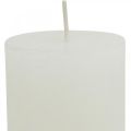 Floristik24 Stumpenkerzen Rustic Durchgefärbte Kerzen Weiß 60/110mm 4St