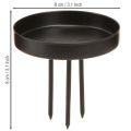 Kerzenhalter Adventskranz Metall Schwarz matt Ø8cm 4 St | Floristik24.ch