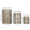 Kerzenhalter Metall Ø8/10/13 cm 3er-Set Goldbraun-Türkis | Floristik24.ch
