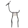Kerzenhalter Rentier aus schwarzem Metall mit Teelichtglas 28 cm | Floristik24.ch