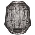 Floristik24 Kerzenhalter Schwarz Metall Laterne Drahtkorb Ø24cm H28cm