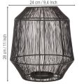 Kerzenhalter Schwarz Metall Laterne Drahtkorb Ø24cm H28cm | Floristik24.ch