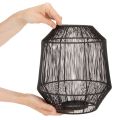 Kerzenhalter Schwarz Metall Laterne Drahtkorb Ø24cm H28cm | Floristik24.ch