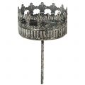 Floristik24 Kerzenhalter Silber Antik Ø7cm H12cm 4St