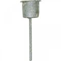 Kerzenhalter zum Stecken Shabby Chic Grau Ø3cm H8,5cm 8 St | Floristik24.ch