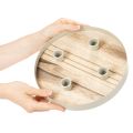 Kerzenhalter Rund für Vier Stabkerzen aus Holz mit Metallrahmen 25cm | Floristik24.ch