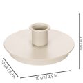 Kerzenhalter rund Metall cremefarben für Stabkerzen 10cm 2er-Set | Floristik24.ch
