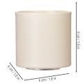 Magnetischer Kerzenhalter aus Metall 4 cm Taupe-Creme für dicke Stabkerzen 4er-Set | Floristik24.ch