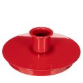 Floristik24 Kerzenhalter Rot aus Metall 10 cm für Stabkerzen 2er Set