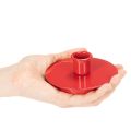 Kerzenhalter Rot aus Metall 10 cm für Stabkerzen 2er Set | Floristik24.ch