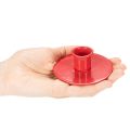 Kerzenhalter aus Metall rot 8 cm für Stabkerzen 3er-Set | Floristik24.ch