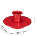 Kerzenhalter aus Metall rot 8 cm für Stabkerzen 3er-Set | Floristik24.ch