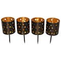 Kerzenhalter Adventskranz zum Stecken Schwarz Gold Ø6cm 4St | Floristik24.ch