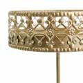 Florale Kerzenhalter zum Stecken Golden Ø7,4cm H12,5cm 4 St Antik-Optik | Floristik24.ch