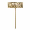 Florale Kerzenhalter zum Stecken Golden Ø7,4cm H12,5cm 4 St Antik-Optik | Floristik24.ch