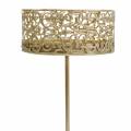 Florale Kerzenhalter zum Stecken Golden Ø8,8cm H13,7cm 4 St Antik-Optik | Floristik24.ch