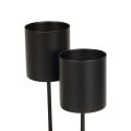 Floristik24 Kerzenhalter zum Stecken Kerzenhalter Schwarz Ø3,5cm 4St