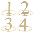 Floristik24 Kerzenring-Set aus Metall goldfarben Zahlen 1 bis 4 Durchmesser 3 cm