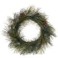 Floristik24 Künstlicher Kiefernkranz mit Zapfen 60 cm Grün