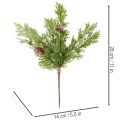 Künstlicher Kiefernzweig mit Zapfen beschneit 28 cm Grün 6 Stück | Floristik24.ch