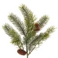Floristik24 Künstlicher Weihnachtszweig mit Tannenzapfen 38 cm Grün