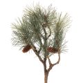 Floristik24 Künstlicher Kiefernzweig mit Zapfen 93 cm grün-braun Kunststoff