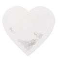 Floristik24 Transparente Papier-Konfettiherzen 5cm Weiss Silber 24 Stk für Streu- und Geschenkdekoration