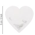 Transparente Papier-Konfettiherzen 5cm Weiss Silber 24 Stk für Streu- und Geschenkdekoration | Floristik24.ch