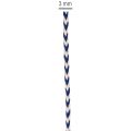 Geschenkband Kordel aus Polyester gestreift 3 mm 20 m weiss-blau für Dekoration | Floristik24.ch