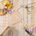 Geschenkband Kordel Polyester zweifarbig 3mm 20m Hellbraun-Creme | Floristik24.ch