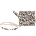 Floristik24 Geschenkband aus Baumwolle mit Leopardenmuster 10mm 100m für Dekoration und Geschenkverpackung