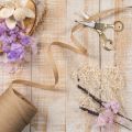 Kräuselband Baumwolle Beige 10mm x 100m Geschenkband | Floristik24.ch