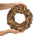 Dekokranz aus Holz, rund, Durchmesser 35 cm, naturbraun | Floristik24.ch