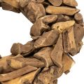Dekokranz aus Holz, rund, Durchmesser 35 cm, naturbraun | Floristik24.ch