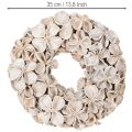 Trockenblumenkranz aus Landlotus-Blüten 35 cm geweisst | Floristik24.ch