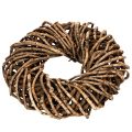 Kranz aus Naturzweigen Rattan rund 35 cm Braun für Dekoration | Floristik24.ch