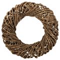 Floristik24 Dekokranz aus Naturzweigen Rattan rund braun 45 cm für den Innenbereich