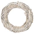 Floristik24 Türkranz aus Holz in Geweiss 40 cm